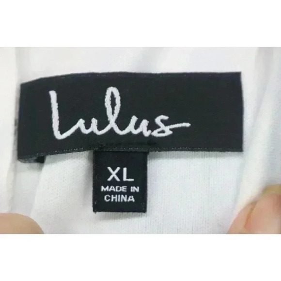 Lulus Zahara Blue and White Floral Midi Dress-Size XL-Lined-Handkerchief Hem - Picture 3 of 8